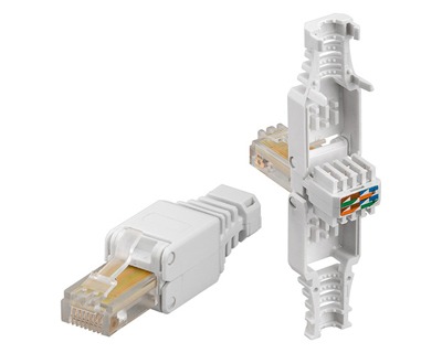 Connettore Plug RJ45 8 poli UTP Cat.5E non schermato tooless maschio - OFBA  srl