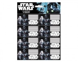 Star Wars Etichette segnanome per libri e quaderni buste da 2ff blister da 16 etichette