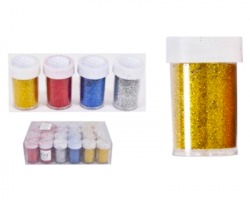 Polvere glitter in vasetto da 10gr - colori assortiti