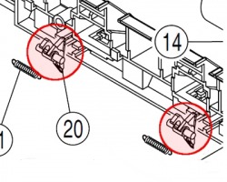 Konica Minolta 4021572002 Upper fuser picker finger originale