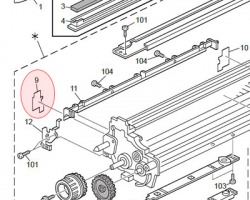 Ricoh D0623099 Seal:Drum:Front originale