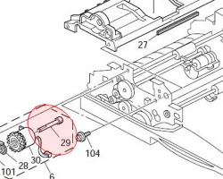 Ricoh B8722422 Shaft:coupling:feed originale