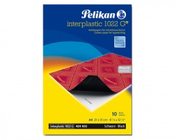 Pelikan 0C01AA Carta carbone nera Interplastic f.to 21 x 31cm, 10 fogli (1022G)