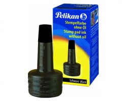 Pelikan 0BBA26 Inchiostro nero per timbri senza olio da 28ml - 1pz