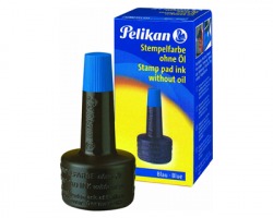 Pelikan 0BBA27 Inchiostro blu per timbri senza olio da 28ml - 1pz