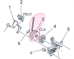 Konica Minolta A02E-M201-00 Manual feed clutch originale