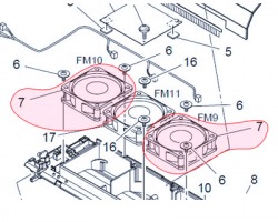 Konica Minolta 9J03M10000 Fan motor originale