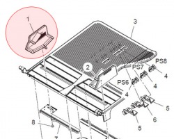 Konica Minolta A143PP6J01 Regulating plate rear originale