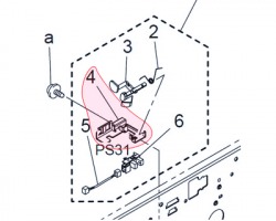 Konica Minolta A02E112111 Bracket for photo interrupter originale