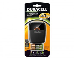 Duracell 81285673 Caricabatterie rapido 1 ora con indicatori di carica - incluse 2 pile AA e 2 AAA