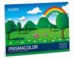 Favini A12X244 Prismacolor - Album 10 fogli in cartoncino monoruvido in 5 colori assortiti - 1pz