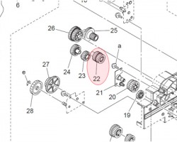 Konica Minolta 4030251201 19T/44T Gear originale
