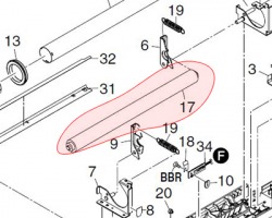 Kyocera 2FG93150 Rullo fusore Inferiore PFA compatibile (2FG93151)