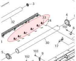 Kyocera 2A820530 Upper picker finger compatibile (2A820360)