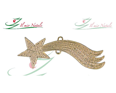 Stella Cometa Di Natale Disegno.Stella Cometa Oro Per Presepe Misura 15cm Ofba Srl