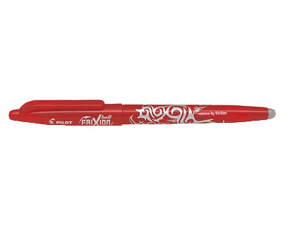 Pilot 006662 Frixion ball - penna rossa a sfera cancellabile e  ricaricabile, 0.7mm - OFBA srl