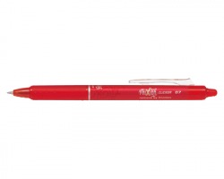 Pilot 006792 Frixion clicker- penna gel rossa a sfera a scatto cancellabile/ricaricabile 0.7mm