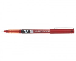 Pilot 011692 Hi-Tecpoint V5 - penna rossa con punta ad ago da 0.5mm