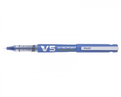 Pilot 040326 Hi-Tecpoint v5 ricaricabile - penna blu con punta ad ago e inchiostro liquido 0.5mm - conf. 10pz