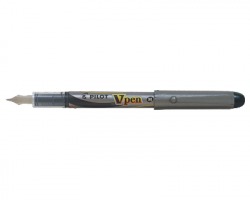 Pilot 007570 Vpen - penna stilografica nera usa e getta - riserva d'inchiostro visibile