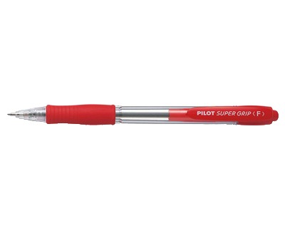 Pilot 001533 Supergrip - penna rossa a sfera a scatto, 0.7mm - OFBA srl