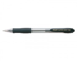 Pilot 001440 Supergrip - penna nera a sfera a scatto, 1mm