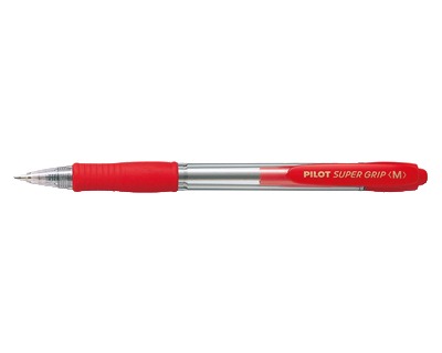 Pilot 001442 Supergrip - penna rossa a sfera a scatto, 1mm - OFBA srl