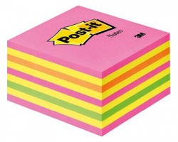 3M Post-It 2028NP Notes cubo rosa neon 76 x 76mm 450ff - 1pz