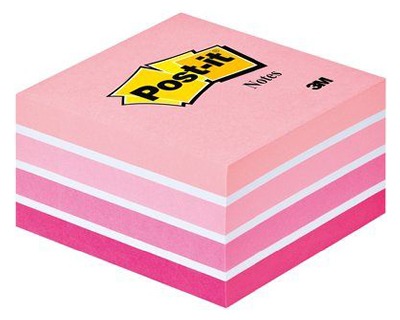 3M Post-It 2028-P Notes cubo rosa pastello 76 x 76mm 450ff - 1pz