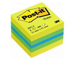 3M Post-It 2051-L Mini cubo color limone 51 x 51mm 400ff - 1pz