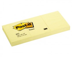 3M Post-It 653 Notes giallo canary 38 x 51mm 100ff - 12pz