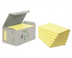 3M Post-It 655-1B Notes riciclati giallo 76 x 127mm 100ff - 6pz