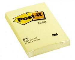 3M Post-It 656 Notes giallo canary 51 x 76mm 100ff - 12pz