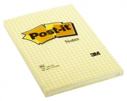 3M Post-It 662 Notes large giallo canary quadretti 102 x 152mm 100ff - 6pz