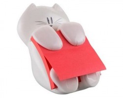 3M Post-It CAT-330 Z-Note design Gatto+ 1 blocchetto Post-it rosso corallo 76 x 76mm - 1pz