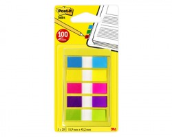 3M Post-It 683-5CBEU Index mini con dispenser in plastica colori assortiti 11.9 x 43.2mm 100ff