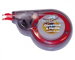 Faber-Castell 187072 Correttore a nastro, misure 4.1mm x 8m - conf. 6pz
