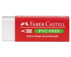 Faber-Castell 189520 Gomma 7095-20 bianca, con fascetta in vinile senza pvc e ftalati