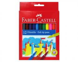 Faber-Castell 554212 Astuccio con 12 pennarelli castello, punta fine