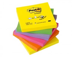 3M Post-It R330NR Z-Notes colori neon 76 x 76mm 100ff - conf. 6pz