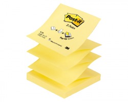 3M Post-It R-330 Z-Note giallo canary 76 x 76mm 100ff - conf. 12pz