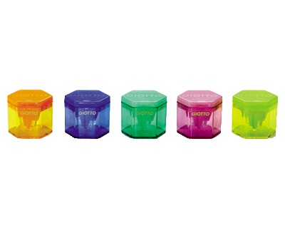 Herlitz Temperamatite Rotondo Per Barattoli – Colori E Modelli Assortiti – Lama In Metallo Con Contenitore Trucioli Trasparente