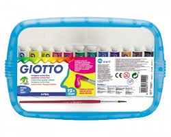 Fila-Giotto 304000 Box 12 tubetti tempera Extra Fine assortiti 12ml