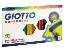 Matite colorate GIOTTO di Natura assortiti astuccio da 36 - 240800