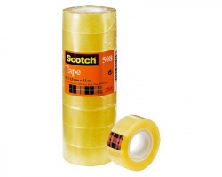 3M-Scotch 508-1533 Nastro adesivo trasparente in torre 15mm x 33m - conf. 10pz