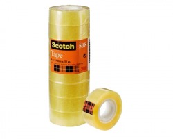 3M-Scotch 508-1933 Nastro adesivo trasparente in torre 19mm x 33m - conf. 8pz