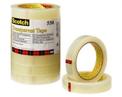 3M-Scotch 550-1966 Nastro adesivo trasparente in torre 19mm x 66m - conf. 8 rotoli