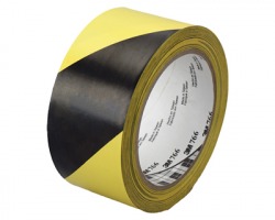 3M-Scotch 766 Nastro adesivo di segnalazione colore giallo/nero, misure 50mm x 33m