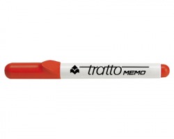 Fila-Tratto 854002 Tratto memo Marcatore rosso per lavagne a punta tonda cancellabile - conf. 12pz