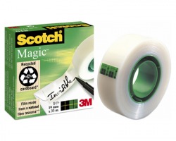 3M-Scotch 810-1933 Nastro adesivo magic invisibile e permanente, 19mm x 33m